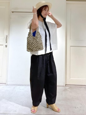 「イエベスプリング」｜「アイテム（パンツ）」を使った、yulyulさん（レディース・159cm）の夏コーディネート