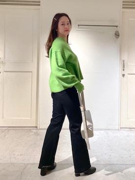 「SDGs」｜「アイテム（ブーツ）」を使った、yulyulさん（レディース・159cm）の秋コーディネート