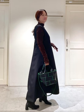 「アイテム（ワンピース/ドレス）」を使った、yulyulさん（レディース・159cm・30代）の秋コーディネート