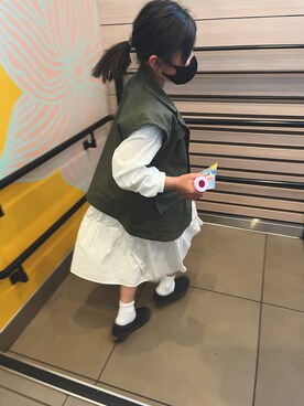 「ZOZOKIDSDAY」｜「アイテム（ベスト）」を使った、ShiMiさん（キッズ・130cm）の春コーディネート