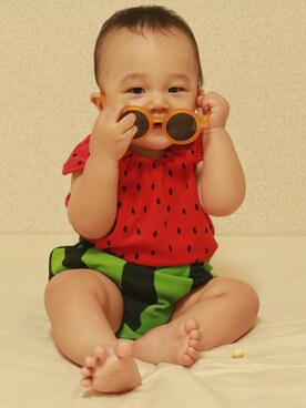 「西松屋コーデ」｜Meeさん（キッズ・70cm）の夏コーディネート