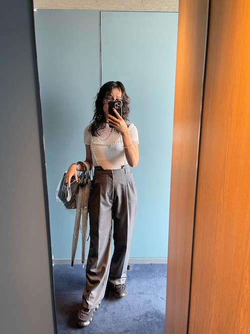 パンツ AMERI DROP PEARL SUSPENDER PANTS Ameri（アメリ）の「DROP PEARL SUSPENDER PANTS（その他パンツ