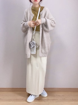 「rectangle（レクタングル）のアイテム」を使った、ぴょんさん（レディース・167cm）の冬コーディネート