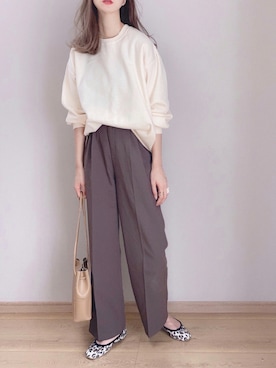 「アイテム（バレエシューズ）」を使った、ぴょんさん（レディース・167cm）の秋コーディネート