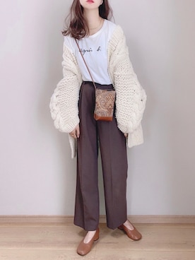 「agnes b.（アニエスベー）のアイテム」を使った、ぴょんさん（レディース・167cm）の秋コーディネート