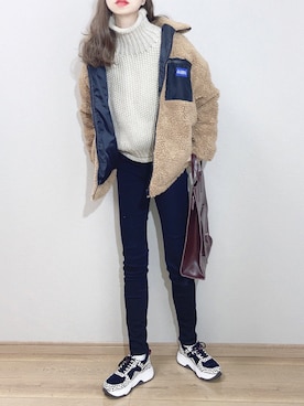「Lucida（ルシーダ）のアイテム」を使った、ぴょんさん（レディース・167cm）の冬コーディネート