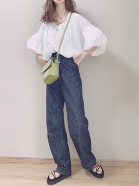 「ANATOMICA（アナトミカ）の【ANATOMICA】別注 618 MARILYN 13oz（デニムパンツ）」を使った、ぴょんさん（レディース・167cm）の春コーディネート