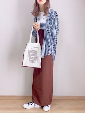 「DISCOAT（ディスコート）のアイテム（ワンピース/ドレス）」を使った、ぴょんさん（レディース・167cm）の春コーディネート