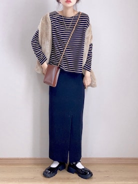 「LOWRYS FARM（ローリーズファーム）のアイテム（その他アウター）」を使った、ぴょんさん（レディース・167cm）の秋コーディネート