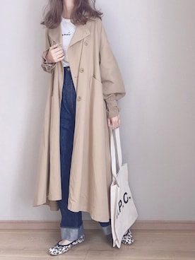 「Libra Cue（リブラ キュー）のアイテム（ジャケット/アウター）」を使った、ぴょんさん（レディース・167cm）の春コーディネート