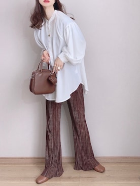 「tukn.（トゥクン）のアイテム（バッグ）」を使った、ぴょんさん（レディース・167cm）の冬コーディネート