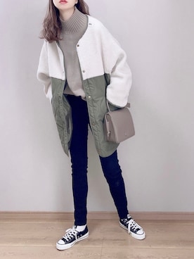 「CONVERSE（コンバース）の＜CONVERSE（コンバース）＞ALL STAR MADE IN JAPAN スニーカー ◆（スニーカー）」を使った、ぴょんさん（レディース・167cm）の秋コーディネート