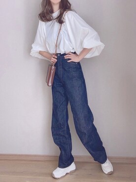 「ANATOMICA（アナトミカ）の【ANATOMICA】別注 618 MARILYN 13oz（デニムパンツ）」を使った、ぴょんさん（レディース・167cm）の春コーディネート