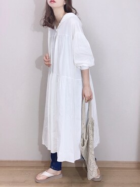 「ごきげんウィーク」｜「アイテム（シャツワンピース）」を使った、ぴょんさん（レディース・167cm）の春コーディネート