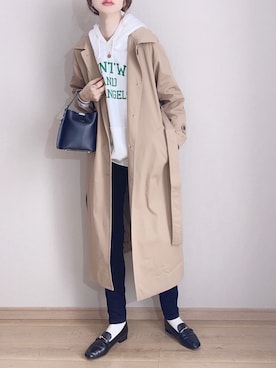 「ロゴパーカー」｜「アイテム（その他シューズ）」を使った、ぴょんさん（レディース・167cm）の冬コーディネート