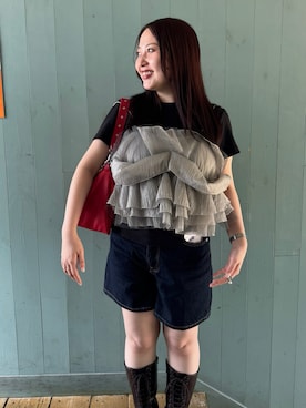 「アイテム（腕時計）」を使った、萌笑 𝕸𝖊𝖇𝖆𝖊 さん（レディース・153cm）の秋コーディネート