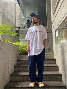 「APPLEBUM」｜「アイテム（帽子）」を使った、APPLEBUM STAFF STYLINGさん（メンズ・163cm）の夏コーディネート