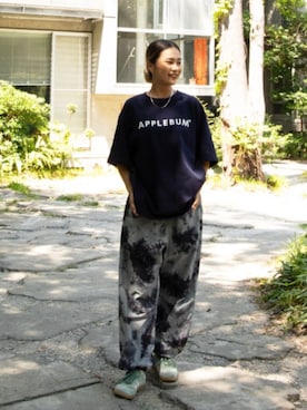 「APPLEBUM（アップルバム）のアイテム」を使った、APPLEBUM STAFF STYLINGさん（レディース・167cm）の夏コーディネート