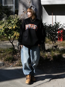 「APPLEBUM（アップルバム）のアイテム」を使った、APPLEBUM STAFF STYLINGさん（レディース・150cm）の春コーディネート