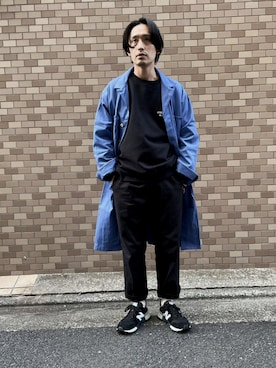 「BlackEyePatch（ブラックアイパッチ）のアイテム（スウェット）」を使った、NoBさん（メンズ・168cm）の春コーディネート