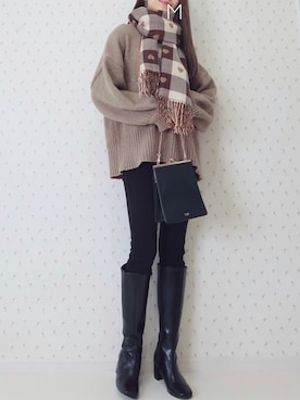 「DHOLIC（ディーホリック）のアイテム（ファッション雑貨）」を使った、MAYUKOさん（レディース・163cm）の冬コーディネート