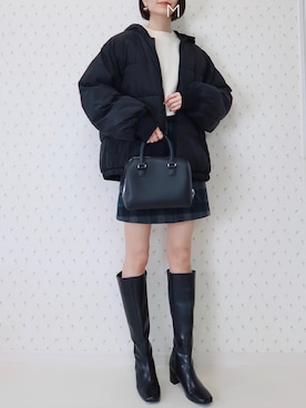 「MK MICHEL KLEIN（エムケーミッシェルクラン）のアイテム」を使った、MAYUKOさん（レディース・163cm）の冬コーディネート