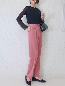 「ADAM ET ROPE'（アダムエロペ）のアイテム（ブルゾン）」を使った、MAYUKOさん（レディース・163cm）の秋コーディネート