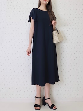 「しまむら（シマムラ）のアイテム（ワンピース/ドレス）」を使った、MAYUKOさん（レディース・163cm）の夏コーディネート