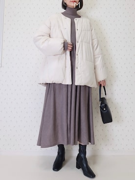 「ADAM ET ROPE'（アダムエロペ）のアイテム（ジャケット/アウター）」を使った、MAYUKOさん（レディース・163cm）の冬コーディネート
