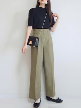 「fifth（フィフス）のフラップチェーンショルダーバッグ（ショルダーバッグ）」を使った、MAYUKOさん（レディース・163cm）の秋コーディネート