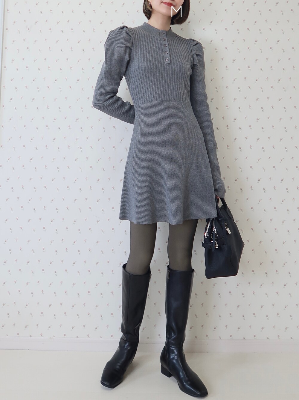 SLY 冬コーデセットロングブーツ×ニットワンピース SLY 冬コーデセットロングブーツ×ニットワンピース