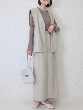 「KBF+（ケービーエフプラス）のアイテム（バッグ）」を使った、MAYUKOさん（レディース・163cm）の春コーディネート