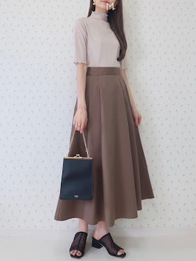 「VACANCY（ヴァカンシー）のシアーパイピングサンダル（サンダル）」を使った、MAYUKOさん（レディース・163cm）の春コーディネート