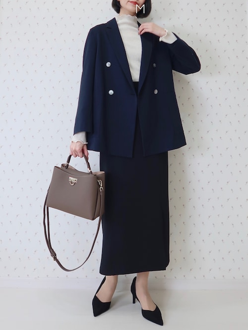 極美品✨スローブイエナ ダブル フェイス クルー ジャケット ネイビー　金ボタン 美品 スローブイエナ ダブルフェイス クルージャケット 金ボタン