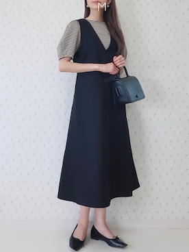 「夏秋ミックス」｜「アイテム（ワンピース/ドレス）」を使った、MAYUKOさん（レディース・163cm）の夏コーディネート