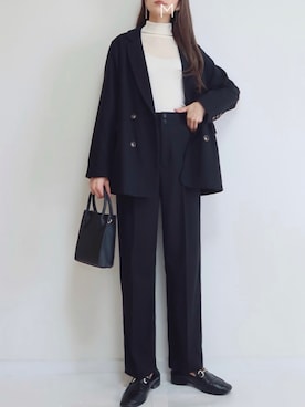 「アイテム（ローファー）」を使った、MAYUKOさん（レディース・163cm）の秋コーディネート
