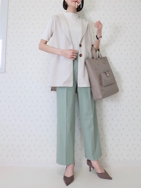 「PURIL（ピュリル）のアイテム」を使った、MAYUKOさん（レディース・163cm）の春コーディネート