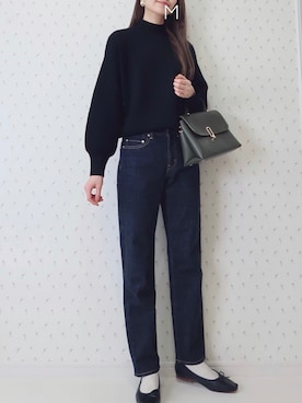 「アイテム（ステンカラーコート）」を使った、MAYUKOさん（レディース・163cm）の冬コーディネート