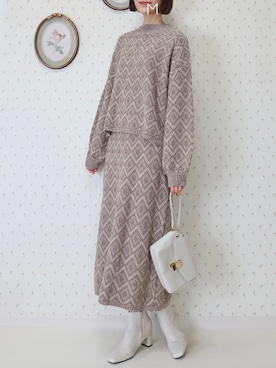 「しまむら（シマムラ）のアイテム（ワンピース/ドレス）」を使った、MAYUKOさん（レディース・163cm）の冬コーディネート