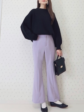 「GUコーデ」｜「アイテム（バレエシューズ）」を使った、MAYUKOさん（レディース・163cm）の冬コーディネート