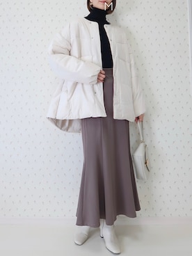 「KBF+（ケービーエフプラス）のアイテム（バッグ）」を使った、MAYUKOさん（レディース・163cm）の冬コーディネート