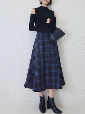 「MERCURYDUO（マーキュリーデュオ）のアイテム」を使った、MAYUKOさん（レディース・163cm）の秋コーディネート
