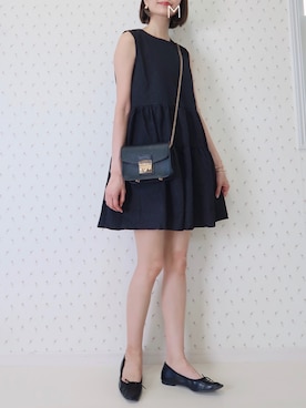 「RANDA（ランダ）のアイテム（バレエシューズ）」を使った、MAYUKOさん（レディース・163cm）の夏コーディネート