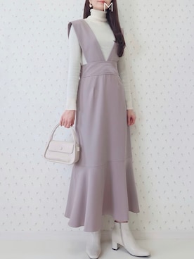 「しまむら（シマムラ）のアイテム（ワンピース/ドレス）」を使った、MAYUKOさん（レディース・163cm）の冬コーディネート