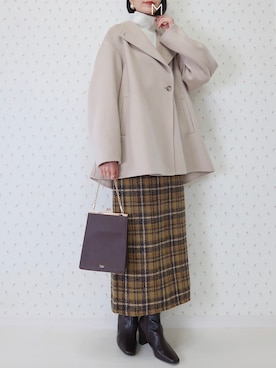 「しまむら（シマムラ）のアイテム（スカート）」を使った、MAYUKOさん（レディース・163cm）の秋コーディネート