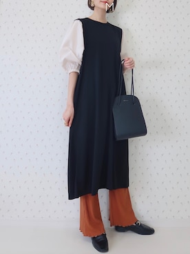 「classicalelf（クラシカルエルフ）のアイテム（ワンピース）」を使った、MAYUKOさん（レディース・163cm）の秋コーディネート