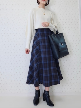 「MK MICHEL KLEIN（エムケーミッシェルクラン）のアイテム」を使った、MAYUKOさん（レディース・163cm）の冬コーディネート