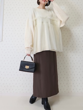 「classicalelf（クラシカルエルフ）のアイテム（スカート）」を使った、MAYUKOさん（レディース・163cm）の冬コーディネート
