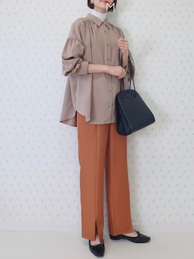 「しまむら（シマムラ）のアイテム（パンツ）」を使った、MAYUKOさん（レディース・163cm）の秋コーディネート