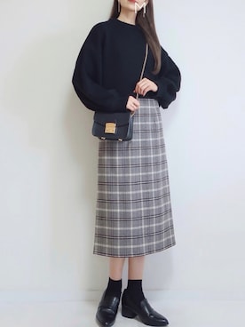 「fifth（フィフス）のフラップチェーンショルダーバッグ（ショルダーバッグ）」を使った、MAYUKOさん（レディース・163cm）の秋コーディネート